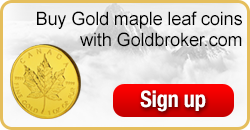 Buy Canadian Gold Maple Leaf coins with Goldbroker.com