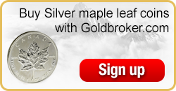 Buy Canadian Silver Maple Leaf coins with Goldbroker.com