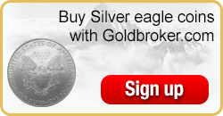 Buy American Silver Eagle coins with Goldbroker.com
